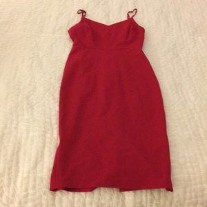 Red Fitted MIdi Dress 1.State